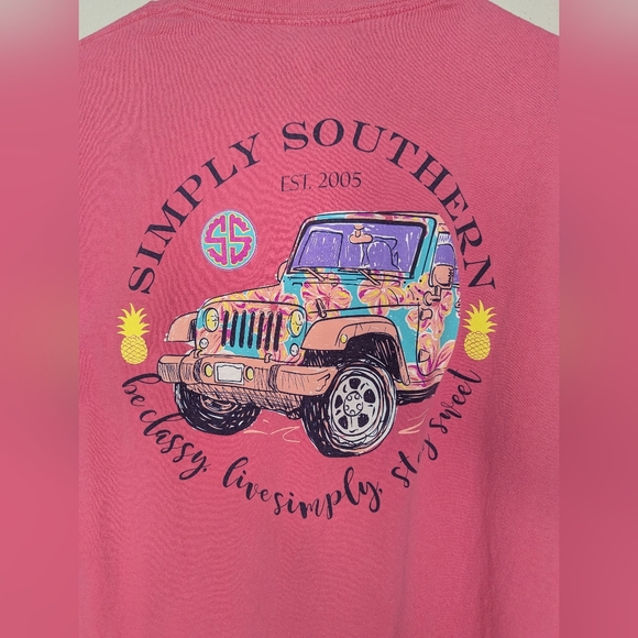 Simply Southern Pink Long Sleeve Shirt - Picture 4 of 5